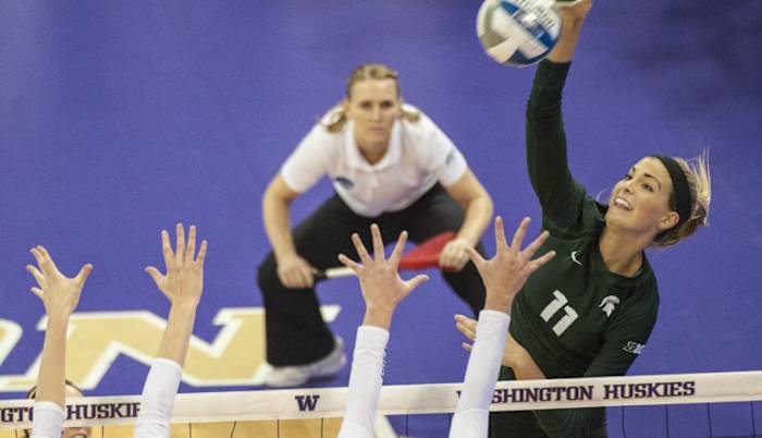 Michigan State VOLLEYBALL photo courtesy of MSU SID